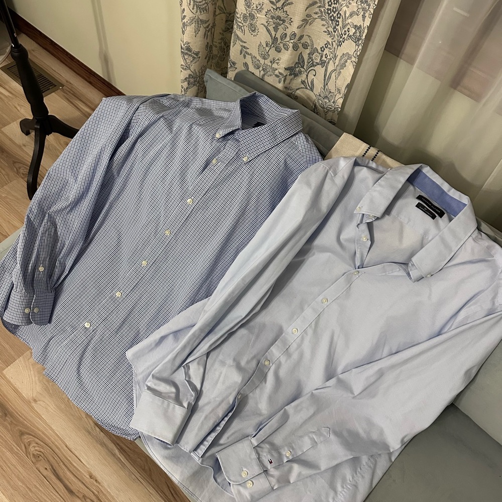 Tommy Hilfiger Men's Blue Checkered and Solid Shirts